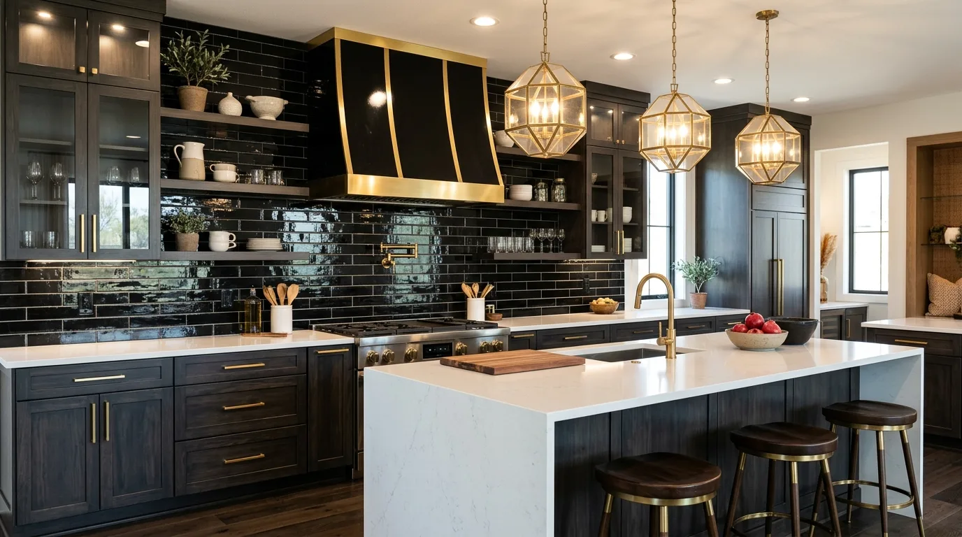 Use slab stone when the kitchen needs seamless drama inspiration for a kitchen backsplash zone.
